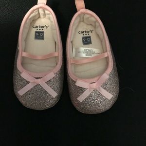 Carter’s pink glitter baby girl shoes 9-12 months